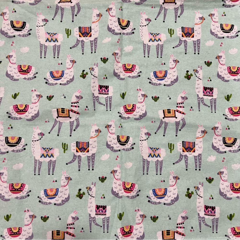 Colorful Llama Print Baby Blanket